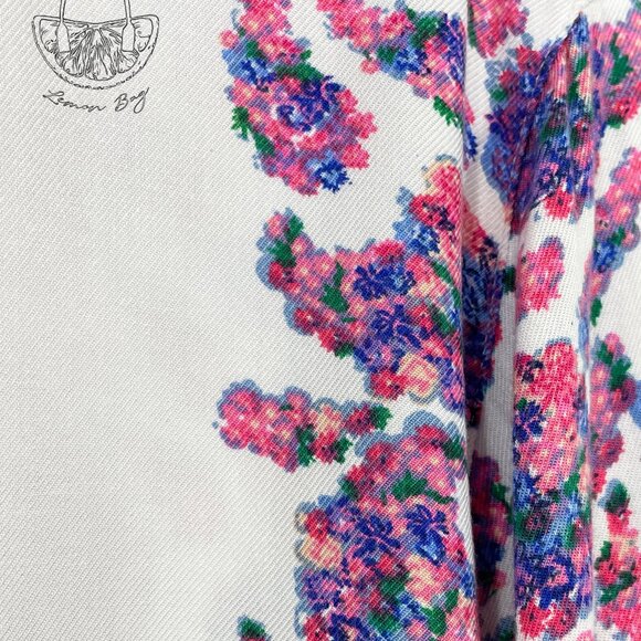 I Heart Ronson / Floral Pattern Button Down Shirt Blouse / Multicolor / Size S - Picture 8 of 8